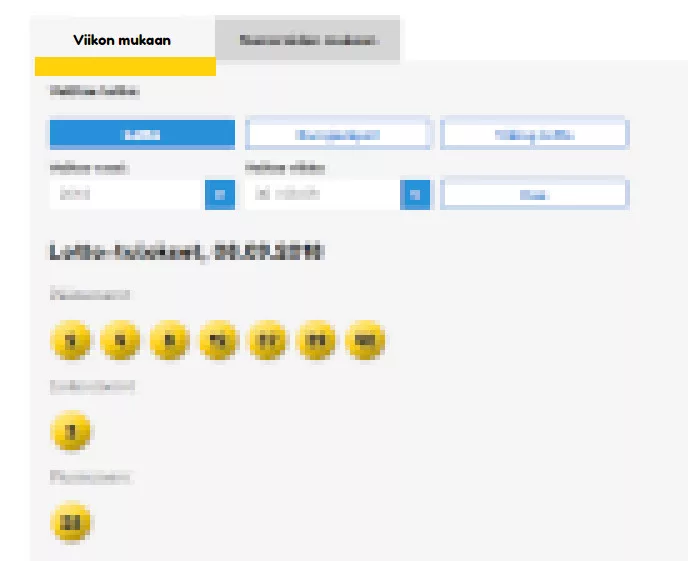 lotto tulokset työkalu viikon mukaan