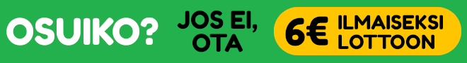 Ota 6 euro ilmaiseksi lottoon