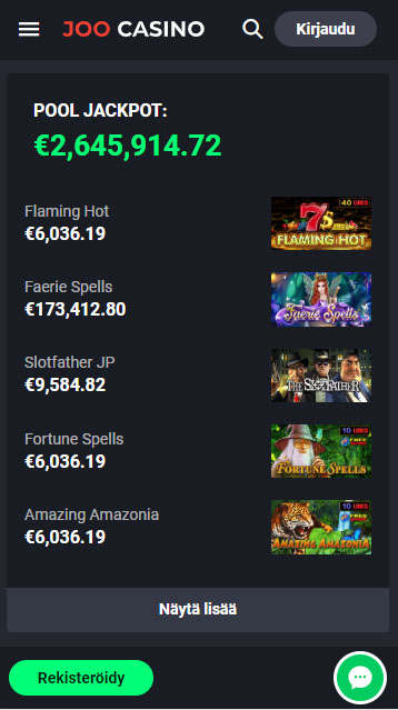 Joo Casino mobiilissa