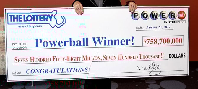 Onnekas pelaaja voitti yli 750 miljoonaa dollaria PowerBall lotosta vuonna 2017